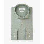 Bild von Ralph Lauren Slim fit overhemd van linnen met logoborduring – Vintage Khaki / Beige
