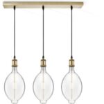 Bild von Home sweet home hanglamp Vintage brons 3L Beam Oval – helder