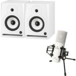 Bild von Devine RX-6A White studio monitoren (set van 2) + Devine M-Mic PRO USB W