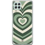 Produktbild von Casimoda Samsung Galaxy A22 4G siliconen hoesje – Hart swirl groen