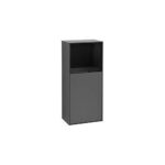 Bild von Villeroy und Boch Finion Seitenschrank F520PHGK 41,8cm, links, Ladestation, Regal Glossy Black Lacquer, Anthracite matt