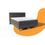 Bild von Emma Deluxe Boxspring 180×200 – Donkergrijs – Klassiek – Zwart Eiken – Hybrid