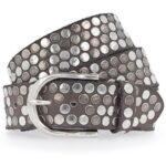 Bild von b.belt Studded riem leer taupe 95 cm