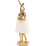 Bild von Tafellamp konijnfiguur goud Kare Design Rabbit Gold