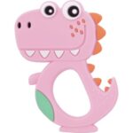 Bild von Lorelli Lucky Dino Pink Siliconen Bijtring 1021082-0001