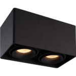 Bild von HOFTRONIC™ Dimbare LED Opbouwspot plafond Esto Zwart 2 lichts kantelbaar incl. 2x GU10 spot 5W 6000K