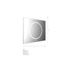 Bild von Emco Mi 240+ LED-Lichtspiegel 106200006000200 2000 x 600 mm, mit 2 runden Lichtausschnitten