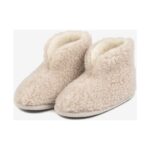 Bild von WOLLIES Amsterdam – 100% Merinowol Hoge Pantoffels – Beige – Maat 40-41