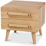 Bild von Salontafel Stripe mangohout zwart 80 cm
