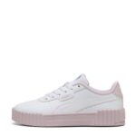 Bild von Puma Carina 3.0 Cutie sneakers wit/roze Jongens/Meisjes Imitatieleer Meerkleurig – maat 36