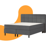 Bild von Emma Deluxe Boxspring 180×210 – Beige – Elegant – Zwart Eiken – Hybrid
