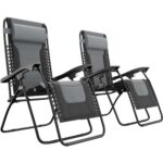 Bild von LifeGoods Ligstoelen Comfort – Opvouwbaar – Zwart/Grijs