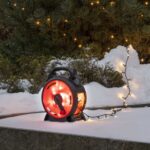Bild von Konstsmide Kerstverlichting buiten – Lichtsnoer op kabelhaspel 7 meter – 100 LEDs – Amberkleurig – IP44 waterdicht