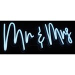 Bild von Groenovatie LED Neon Verlichting Bord “Mr & Mrs”, Incl. Adapter, 70x25cm, Wit