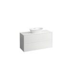Bild von LAUFEN The new classic Schubladenelement/Sideboard H4060220856281 117,5x60x45,5cm, 2 Schubladen, Waschtisch Ausschnitt mittig, geschwärzte Eiche